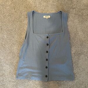 Madewell Square Neck Button Front Tank Too